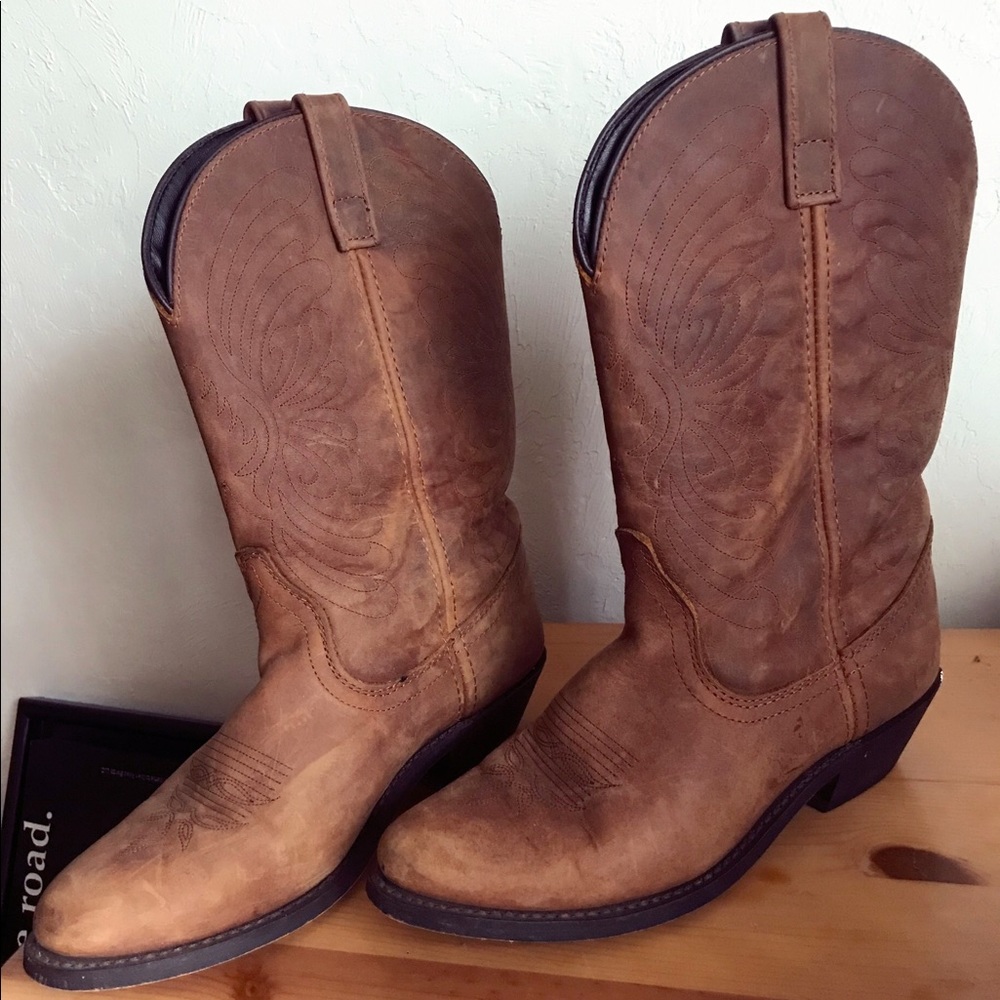 Women’s Brown Leather Cowboy Boots